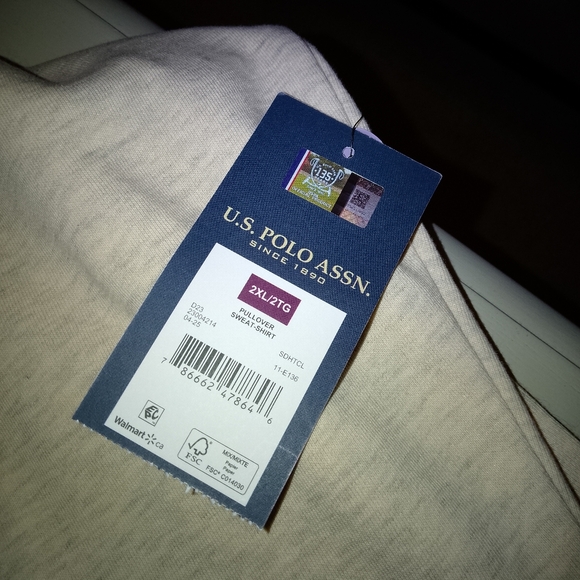 U.S. Polo Assn. Men's Light Gray Crewneck Sweater - Picture 3 of 3